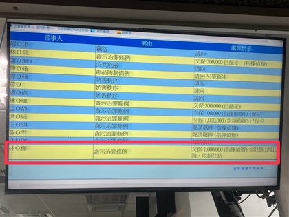 林岱樺疑涉詐助理費 訊後100萬元交保限制住居